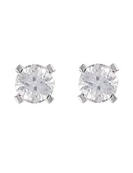 VS 0.20Ct Round Diamond Solitaire Stud Earrings 14K Gold