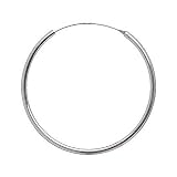 Sterling Silver 40mm Endless Hoop Earring with 2mm Round Tubing