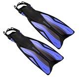 New Oceanic Vortex V-Flex Open Heel Scuba Diving Snorkeling Fins - Blue Size 6-9 X-Small to Medium