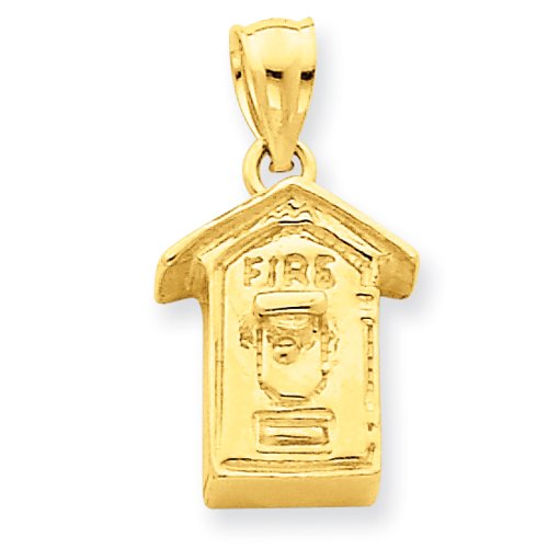 14k 3-D Alarm Box Pendant14k 3-D Alarm Box Pendant