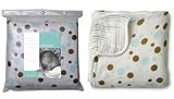 Aden & Anais Aqua/Brown Dream Muslin Baby Blanket