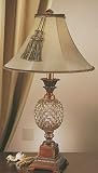 Old Fashion Style Lamp With Tan Shade And Tassels
