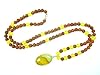 Romace Mala- Rudraksha Yellow Jade Meditation Mala Pendant Necklace Bring Love