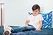 Little Sleepy Head Youth Pillow Case - 100% Made Cotton & Hypoallergenic Pillow Case - Snug Fit Envelope Pillowcase Enclosure - Youth Pillow 16x22 Size - (Space) Design Travel Pillow Cover