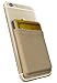 Silk Stick-on Phone Wallet - Sidecar Slim Expandable Credit Card Pocket - Fits iPhone and Android (Champagne Gold)