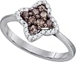 WHITE GOLD 0.34CTW DIAMOND FASHION/ PROMISE RING Size 7