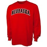 Russell Nebraska Cornhuskers Scarlet Arch Lettering Long Sleeve T-shirt