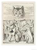 : Cheshire Cat the King Queen and Executioner Argue About the Chishire Cat's Head Decorative Art Giclee Poster Print by John Tenniel, 18x24