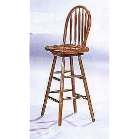 Oak Finish Windsor Swivel Bar Stool by Furniture on the Web
