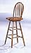 Kitchen & Housewares : Oak Finish Windsor Swivel Bar Stool