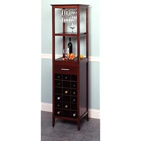 Winsome 18 Bottle Wine Tower With Espresso Finish by Winsome