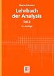 Lehrbuch der Analysis. Teil 2 (Mathematische Leitf�den)