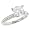 2 Sided Pave Diamond Engagement Ring .15cttw (CZ ctr)
