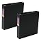 Heavy-Duty Vinyl Reference Binder with Label Holder  Black (2-ea.)