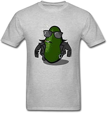 ESORRW Men's Design Avocado Gone Bad Graphic T-shirt Grey