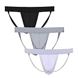 Avidlove Men Underwear Sexy Hollow Out Jock Strap Thongs 3-Pack Polyamide Briefs