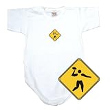 BABY BODYSUIT WHITE  SIGN FOOTBALL  12 - 18 Months