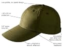 Aqua Design Long Bill Fishing Cap, Olive
