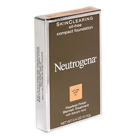 Neutrogena Skin Clearing Oil-Free Compact Foundation, Natural Buff 50, 0.4 Ounce (11.3 g)