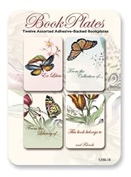 Butterflies - Set of 12 Assorted Adhesive Bookplates