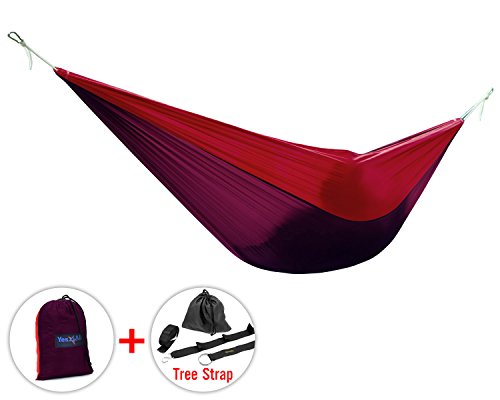 Yes4All Ultra Light Hammocks - Purple/Red with Tree Strap - ²QV90Z