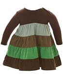 Eye Spy Dark Brown Multi Ruffle Dress