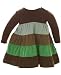 Eye Spy Dark Brown Multi Ruffle Dress