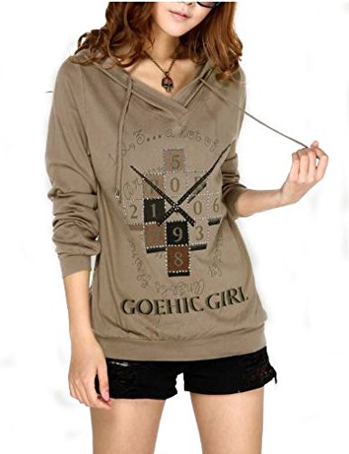 （アルファーモード）α-mode　CLOCK柄 布帛パーカー　　ガーゼハンカチ付