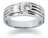 0.25 ctw. Men's Round Diamond Wedding Band in Platinum