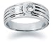 0.25 ctw. Men's Round Diamond Wedding Band in Platinum