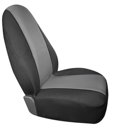Saddleman S 19914-14 Custom Made Front/Rear Bucket Seat Covers - Neoprene Fabric, Black/Gray