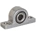 Spyraflo PB1-375-LT PTFE Impregnated Bronze Bearing Pillow Block, 2 Bolt Holes, 0.375" Bore Diameter, Low Temperature, Aluminum, Inch