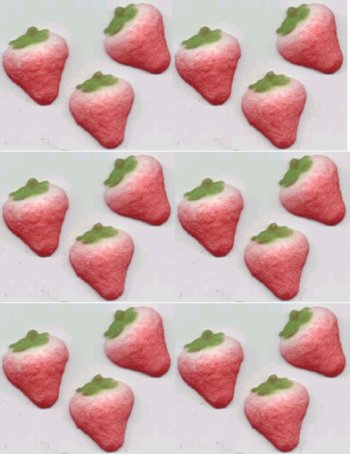Strawberry Cakes, Cupckes, Cookie Decorations - Strawberry Shaped Edible Hard Sugar... by Lucks