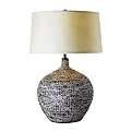 Splatter-Base Pot Lamp - Black/ White