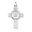 14k Cross with St. Michael Medal Pendant