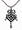 Black Agate Bow Pendant w. Single Strand Lavender Cultured Pearl Chain