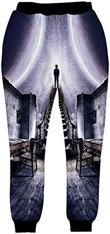 Women Joggers Galaxy Sweatpants 3d jogging Men Gym elastic waist Clothes Trousers M