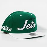 New York Jets Mitchell & Ness Green Throwback Vintage Retro Script Snap Back Hat