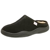  : Tamarac by Slippers International Men's Faux Cowhide Clog Slipper, Black, 8 M