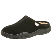 Tamarac by Slippers International Men's Faux Cowhide Clog Slipper,Black,9 M