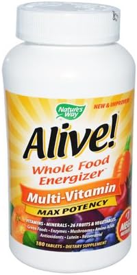 Nature's Way Alive! Whole Food Energizer Multi-Vitamin - 180 Tablets
