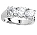14K White Gold 1.00ctw. Round-Cut Three-Stone Diamond Ring - (I-J;I1-I2)