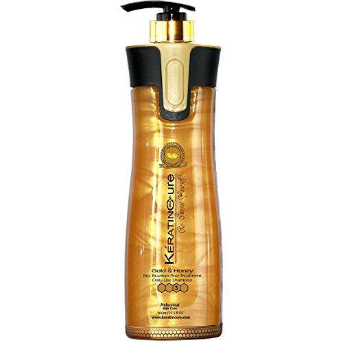 Keratin Cure-Color & Keratin Safe -SULFATE FREE- Shampoo Bio-Brazilian Post Daily Use Gold & Honey 960ml/ 32.5 fl oz