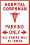 HOSPITAL CORPSMAN PARKING military hosp sign
