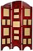 Business Trade Show - 67" Photographic Display Screen Room Divider w/ 8" x 10" Picture Frames - Cherry