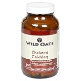 Wild Oats Chelated Cal-Mag Dietary Supplement Vegetarian Tablets, 250-Count Bottles (Pack of 2)
