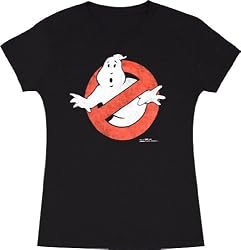 Ghostbusters Vintage Logo Black Junior's Tee T-Shirt
