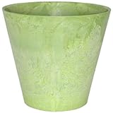 アートストーン ラウンド 27cm 【ライム】 / 底面給水型植木鉢（底栓付） ＜当店は 苗 種 鉢 培養土 ニーム の専門店＞
