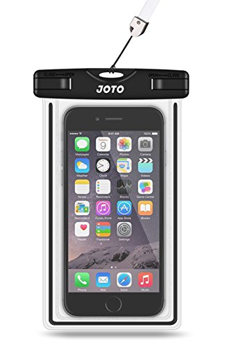 Universal Waterproof Case, JOTO Cell Phone Dry Bag for Apple iPhone 6S 6,6S Plus, 5S 5, Samsung Galaxy S6, Note 5 4, HTC LG Sony Nokia Motorola (Black)