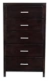 Modus Furniture Nevis 5 Drawer Chest, Espresso